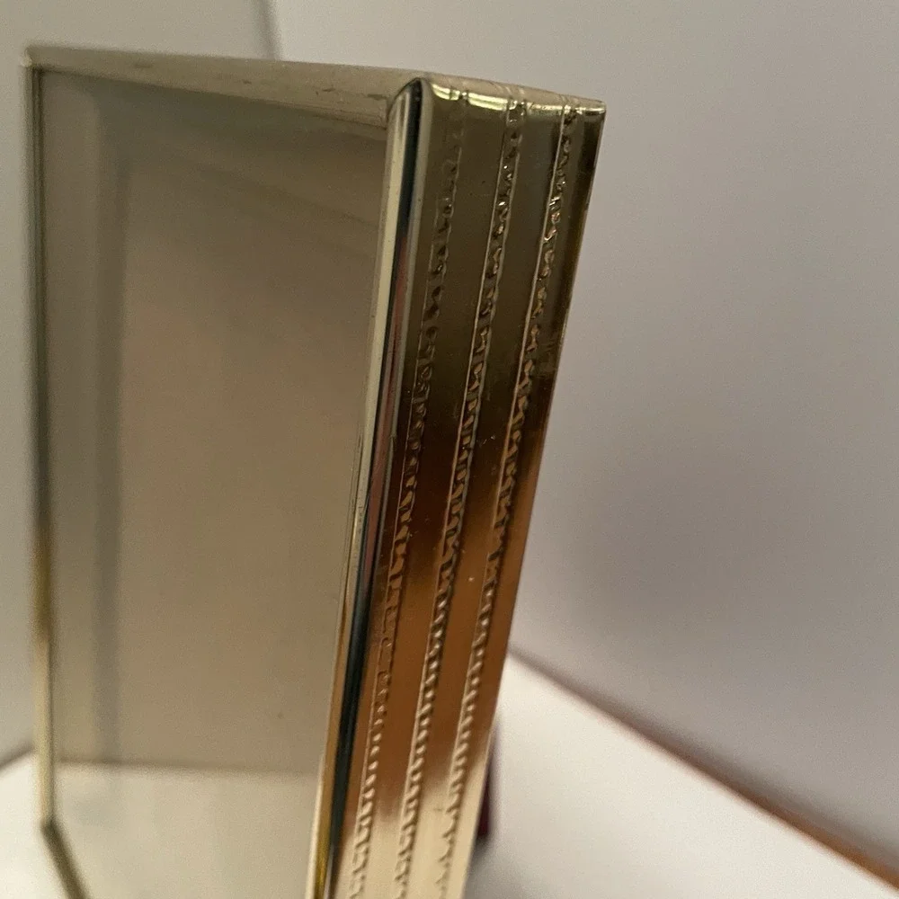 Vintage Gold Metal Shadow Box Photo Frame 5 X 7 Retro MCM